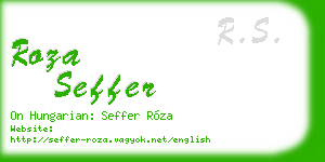 roza seffer business card